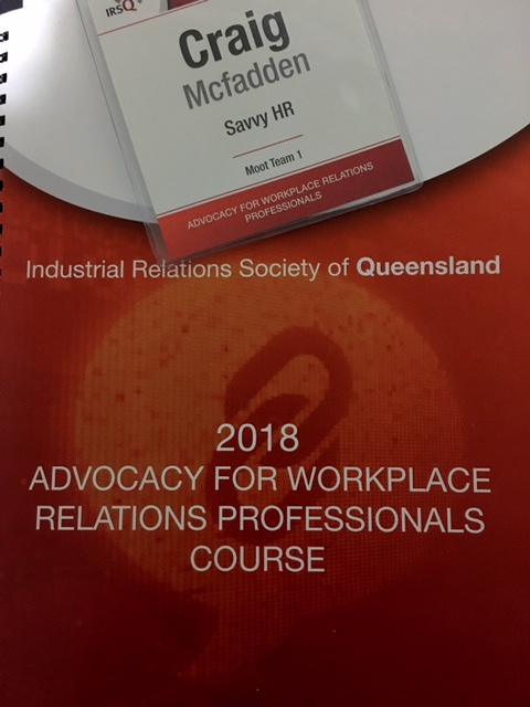 Advocacy in the Fair Work Commission Craig McFadden Employe Relations specialist