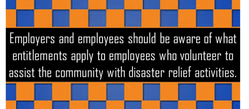 What entitlements apply to employees who volunteer to assist the community?